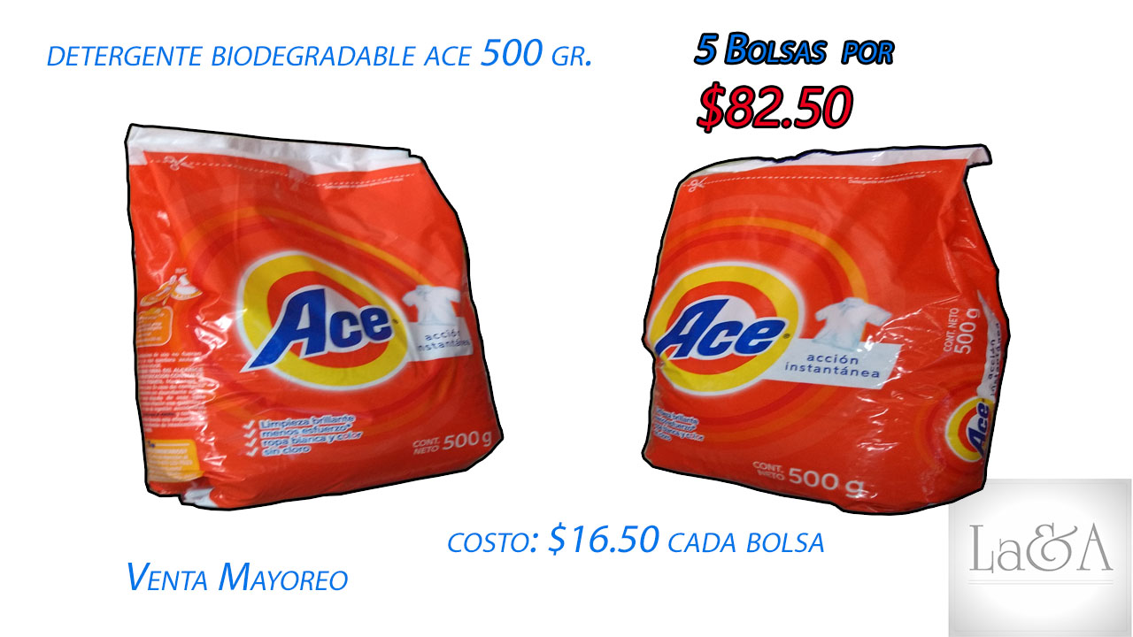 Detergente Biodegradable Ace 500 gr