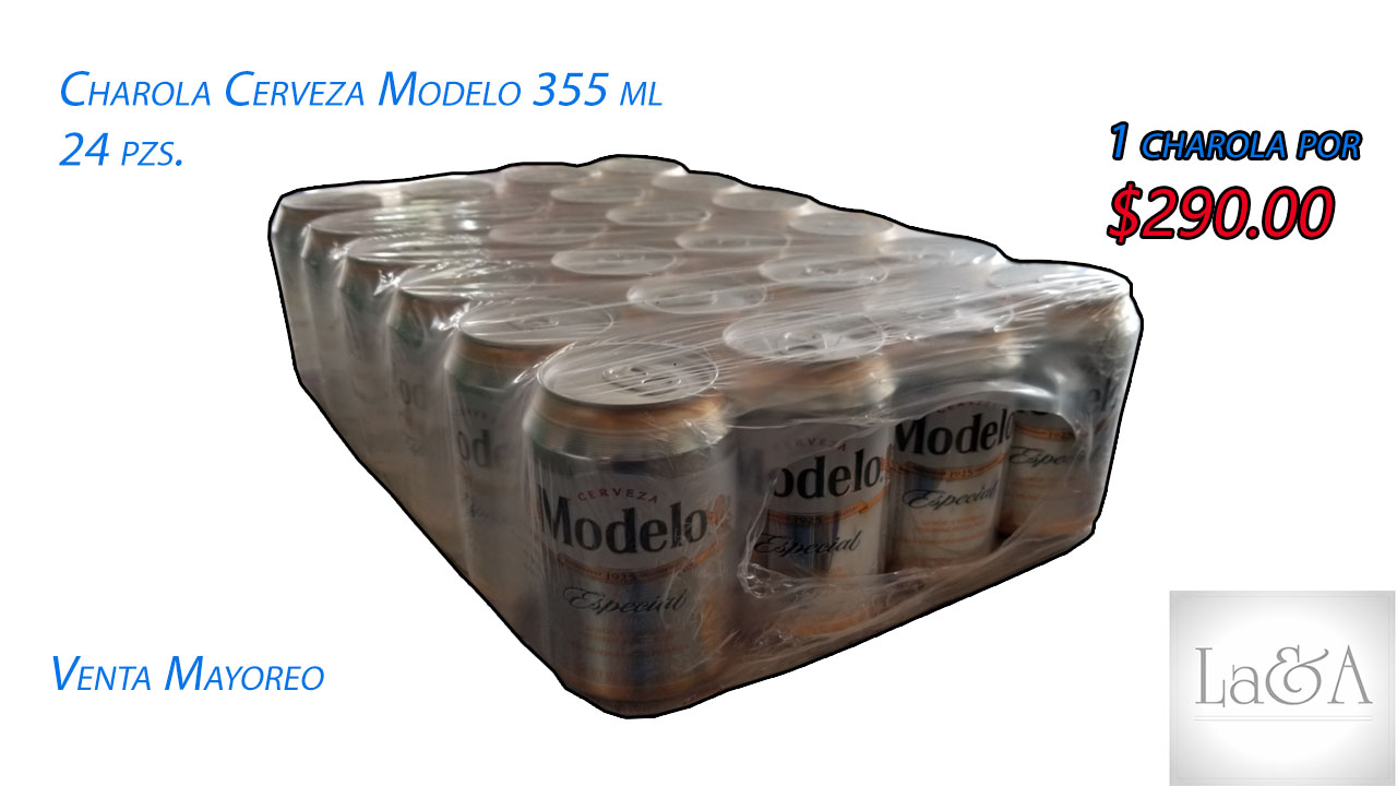 Charola Cerveza Modelo 355 ml.